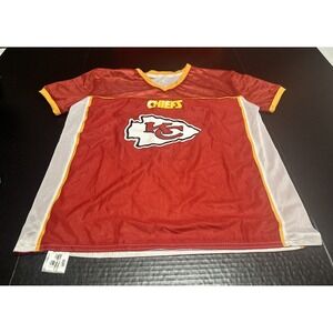 Kansas City Chiefs Flag Football Jersey Reversible Play USA NFL Red White Medium